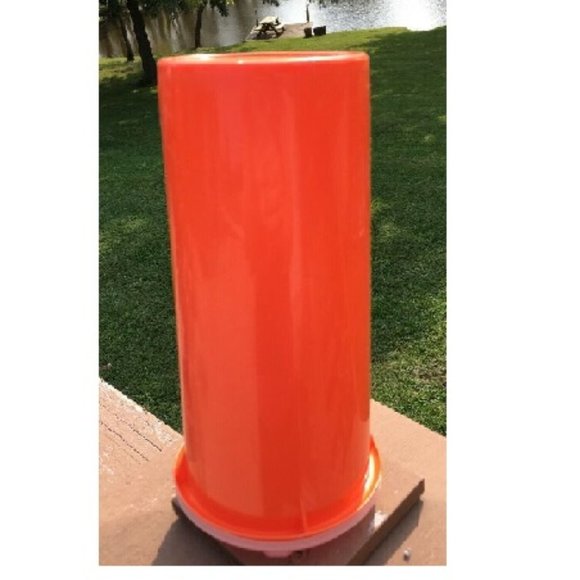 Vtg 1970'sTUPPERWARE Orange Slim Line Juice Water Drink 1 Qt Pitcher & Lid 262-3 - Picture 4 of 5